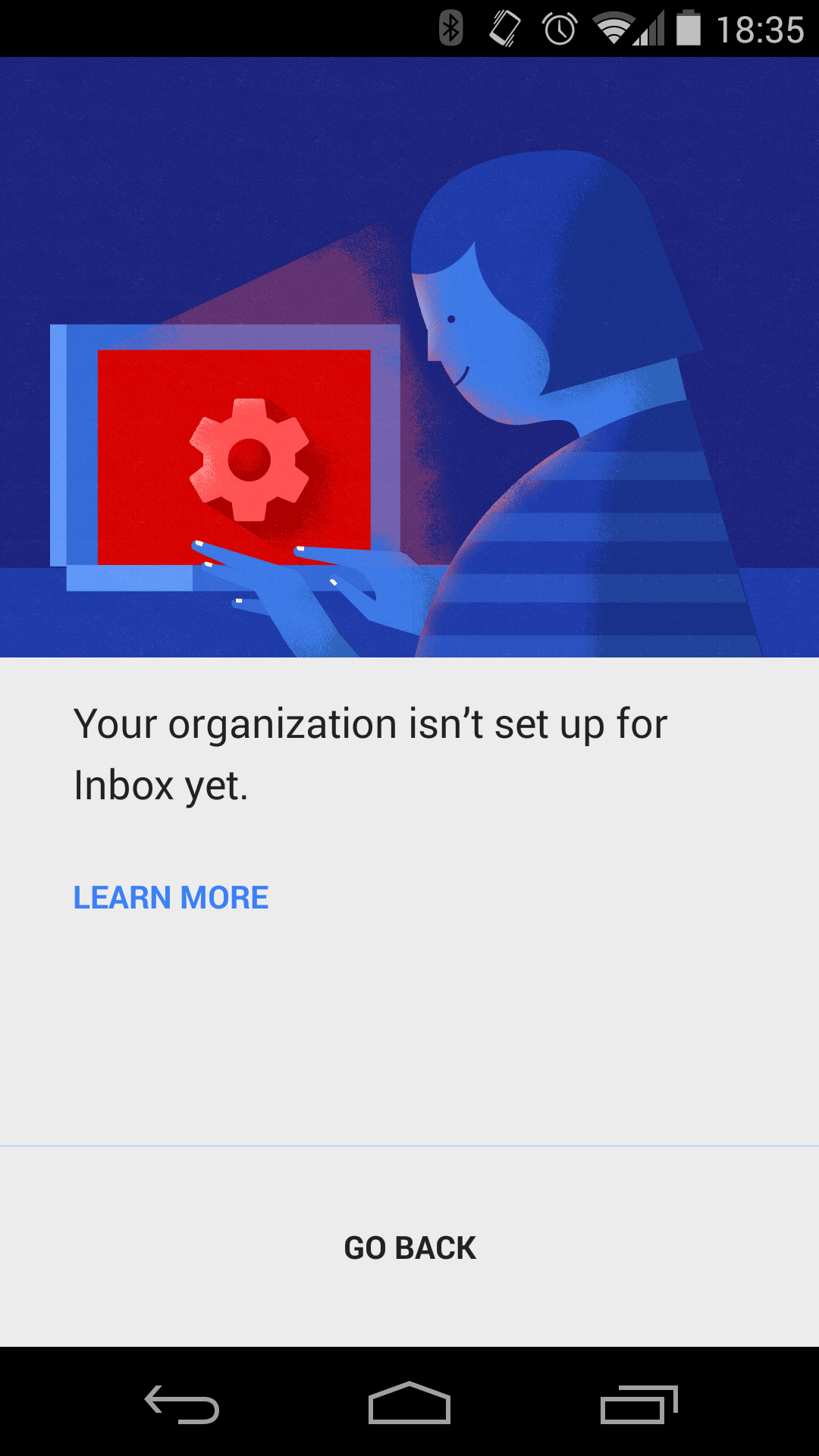 Inbox by Gmail Apps Account Error